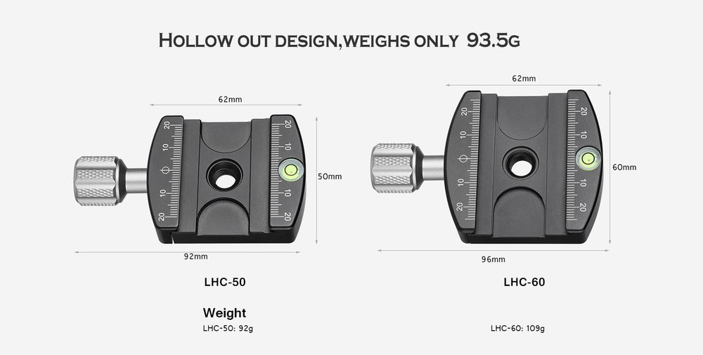 
                  
                    Leofoto LHC-50 / LHC-60 50mm / 60mm Screw-Knob Clamp With QP-70N 70mm Plate Arca Compatible
                  
                
