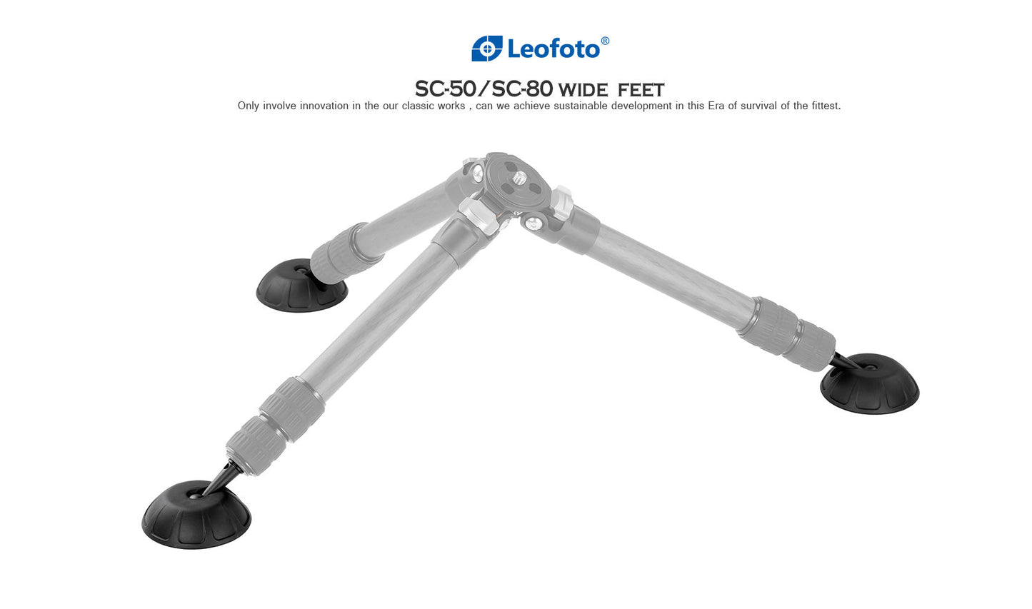 
                  
                    Leofoto SC-50/SC-80 Set of 3 Universal Rubber Tripod Feet 3/8" Grippy
                  
                