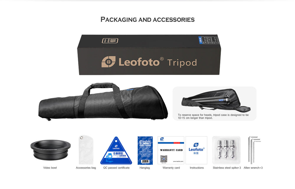 
                  
                    Leofoto LM-404CL Long Tripod with 100mm Video Bowl+Platform and Bag
                  
                