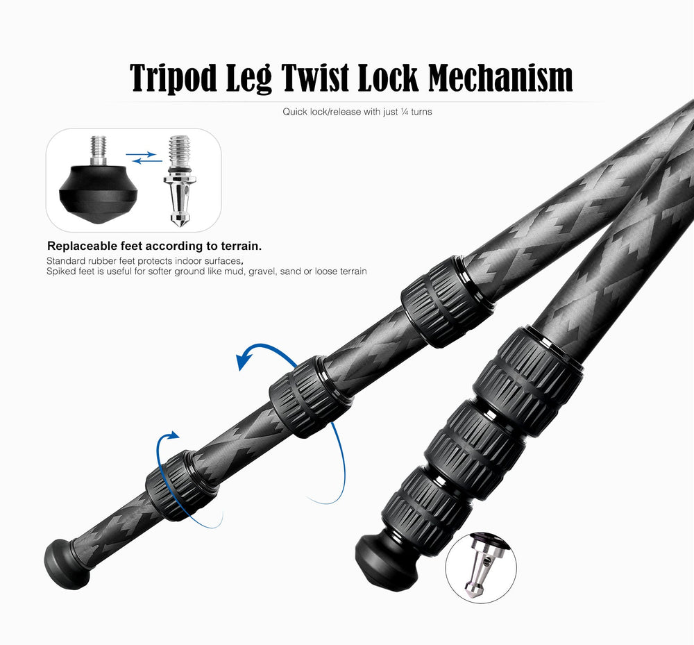 
                  
                    Leofoto LQ-284C Premium Carbon Fiber Tripod with Quick Swap Center Column+Apex Platform and Tripod Bag
                  
                