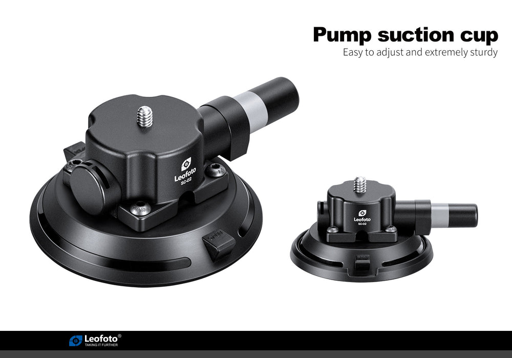 
                  
                    Leofoto SC-02 100mm Suction Cup Mounting Base | 1/4" Screw with 1/4"& 3/8" Threaded Holes | Max Load: 88lb (40kg)
                  
                
