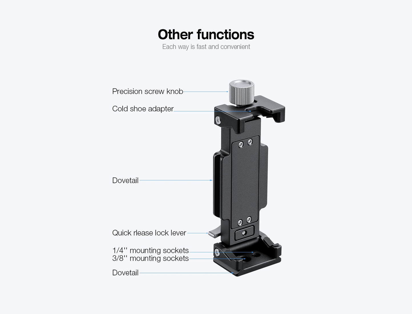 
                  
                    Leofoto PC-120 Portable Phone & Tablet Holder with 1/4'' and 3/8'' Mounting Sockets
                  
                