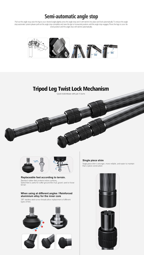 
                  
                    Leofoto SK-324CL(Long) Rifle Tripod with Integrated Knob-Control Ballhead | Arca + Picatinny Compatible
                  
                