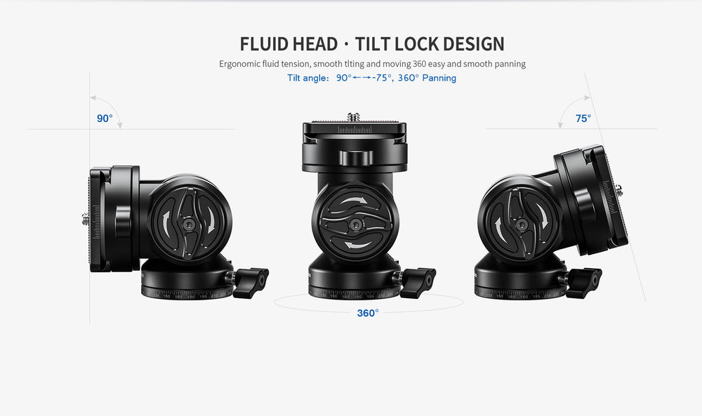 
                  
                    Leofoto BV-1 Mini Compact Fluid Head/ Tilt Lock Design/ Only 400g/ Supports scopes, Binoculars, and Cameras that weigh up to 7 lbs
                  
                
