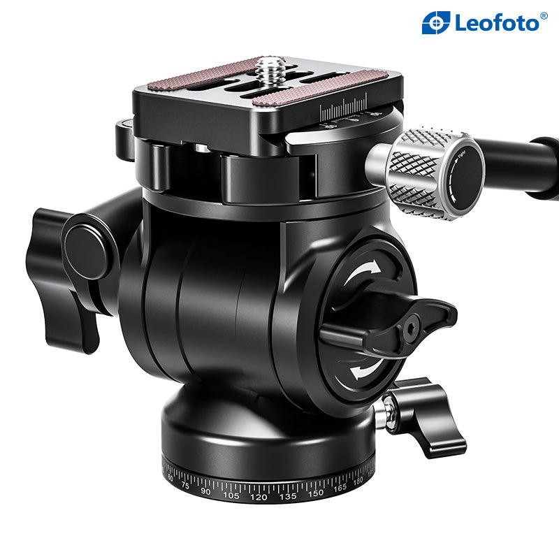 Leofoto BV-1 Mini Compact Fluid Head/ Tilt Lock Design/ Only 400g/ Supports scopes, Binoculars, and Cameras that weigh up to 7 lbs