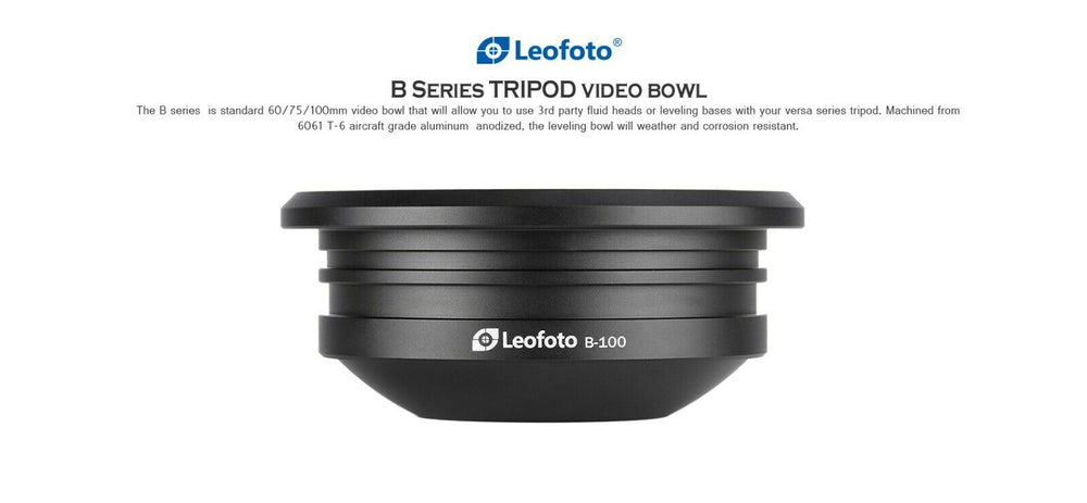 
                  
                    Leofoto BA-100 / B-100 100mm Video Bowl for Gitzo 5 series and Leofoto LM/N-4 series
                  
                